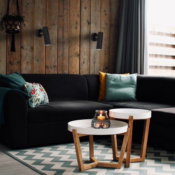 Črna stenska svetilka SULION Milan, višina 17 cm-image-2