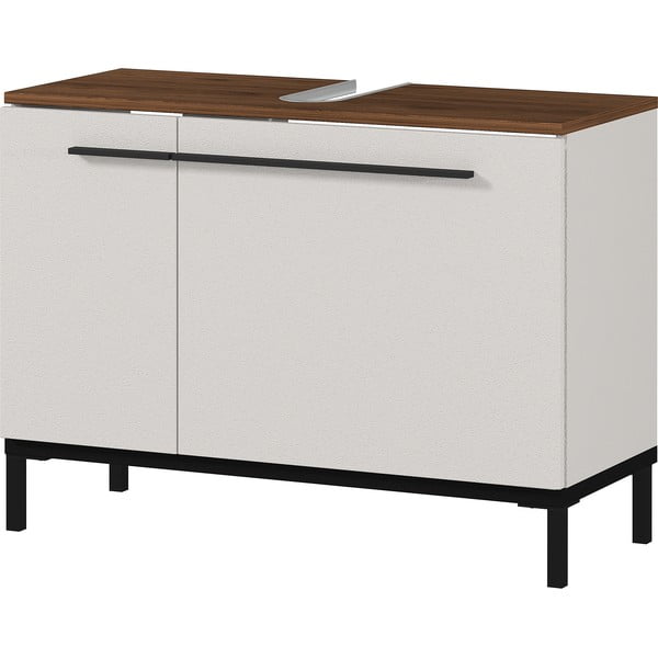 Sivobež omarica za pod umivalnik v orehovem dekorju 80x59 cm Yonkers - Germania-image-1