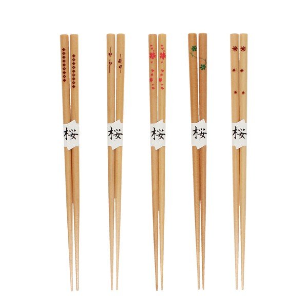 Lesen komplet jedilnih paličic 5 ks v naravni barvi Delicate – Rex London