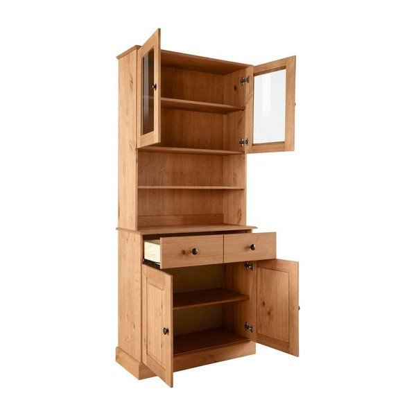 Vitrina iz masivnega bora v naravni barvi 181x34 cm Mille – Støraa-image-3