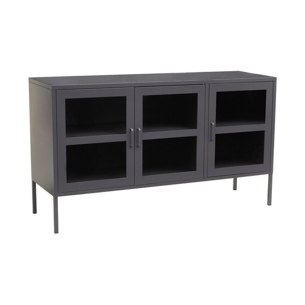 Siva jeklena vitrina 140x80x45 cm Acier – Premier Housewares