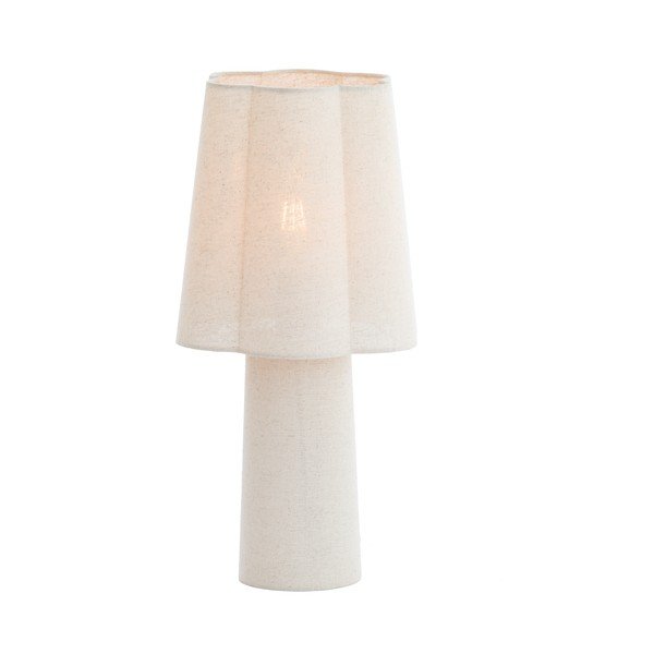 Bela namizna svetilka s tekstilnim senčilom (višina 50 cm) Musaby – Light & Living-image-1