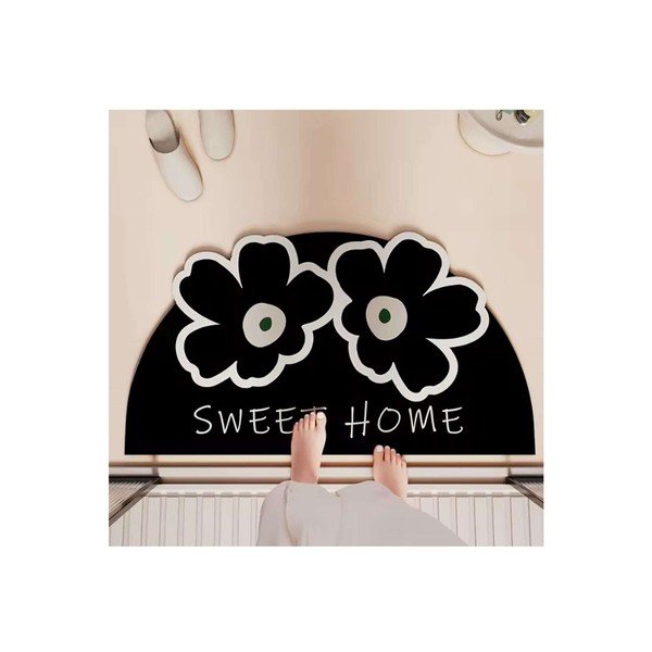 Črna kopalniška preproga 60x100 cm Miedo – Foutastic-image-1