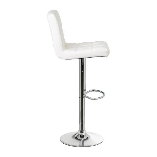 Beli barski stoli z nastavljivo višino iz umetnega usnja v kompletu 2 ks (višina sedeža 93 cm) – Casa Selección-image-1