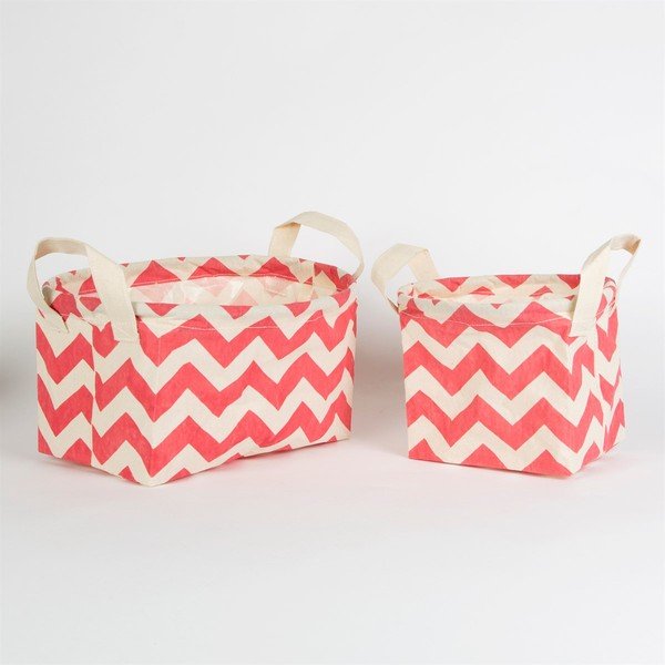 Komplet 2 roza košar Sass & Belle Chevron-image-2