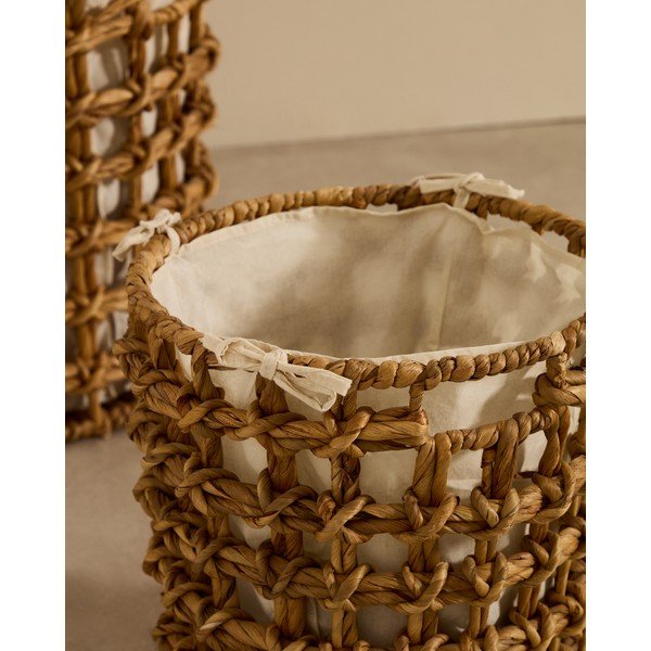 Košare v kompletu 2 ks iz vodne hijacinte ø 38x38 cm Dilam – Kave Home-image-2