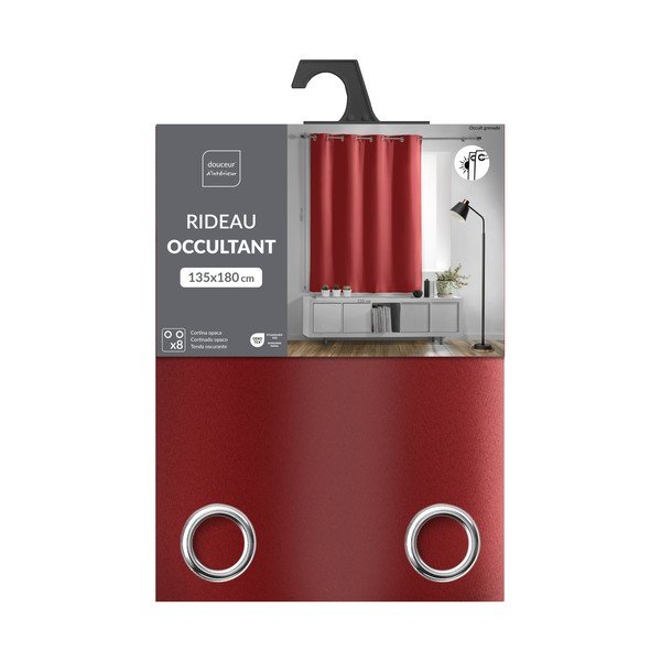 Rdeča zatemnitvena zavesa 135x180 cm Occult – douceur d'intérieur-image-2