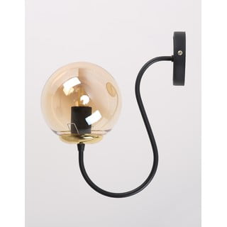 Oker rumeno-črna stenska svetilka ø 15 cm Oslo – Squid Lighting