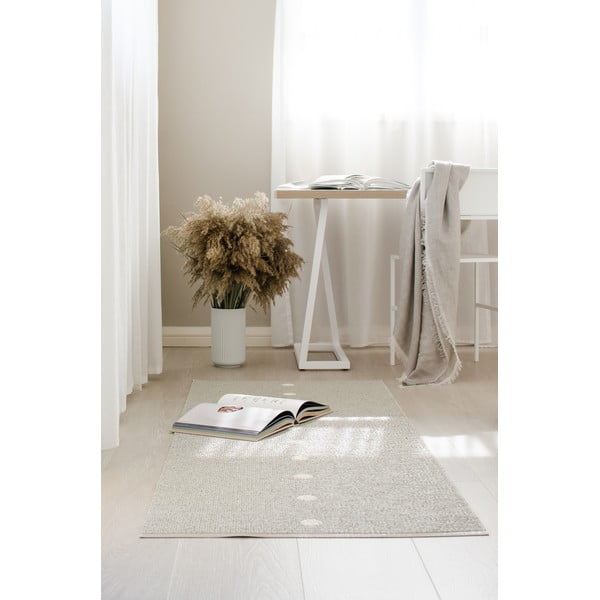 Bež/kremno bela notranja in zunanja preproga 70x140 cm Peg Linen Vanilla – Pappelina-image-1