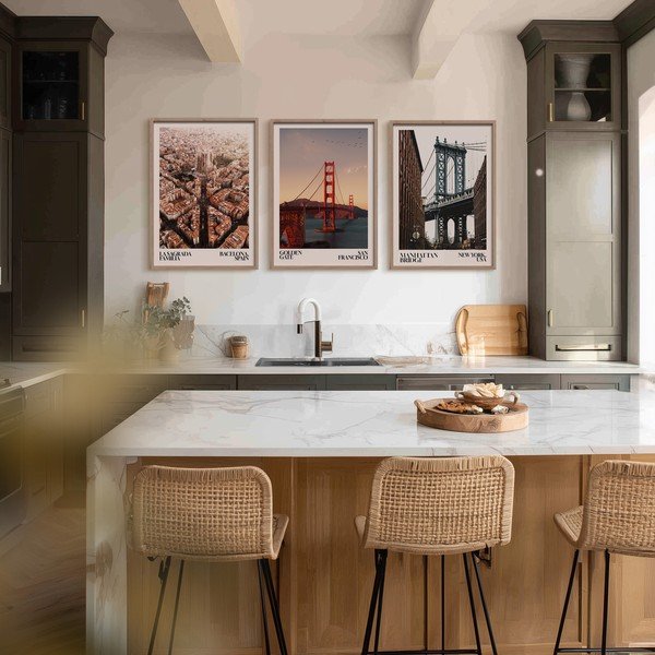 Tiskana slika z okvirjem 50x70 cm NY Bridge – Styler-image-2