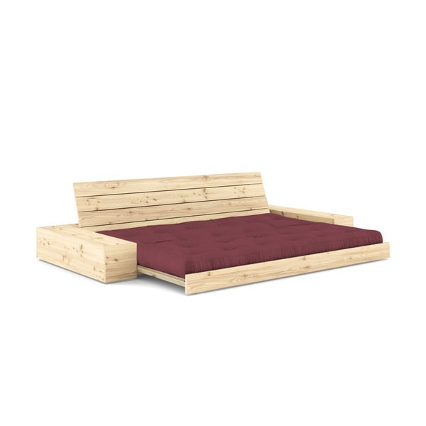 Bordo rdeča raztegljiva sedežna garnitura 244 cm Base – Karup Design-image-4