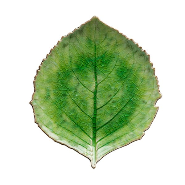 Zeleni lončeni krožnik Costa Nova Riviera, 19 x 22 cm