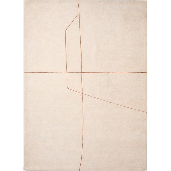 Kremno bela ročno tkana preproga 160x230 cm Delide – Kave Home