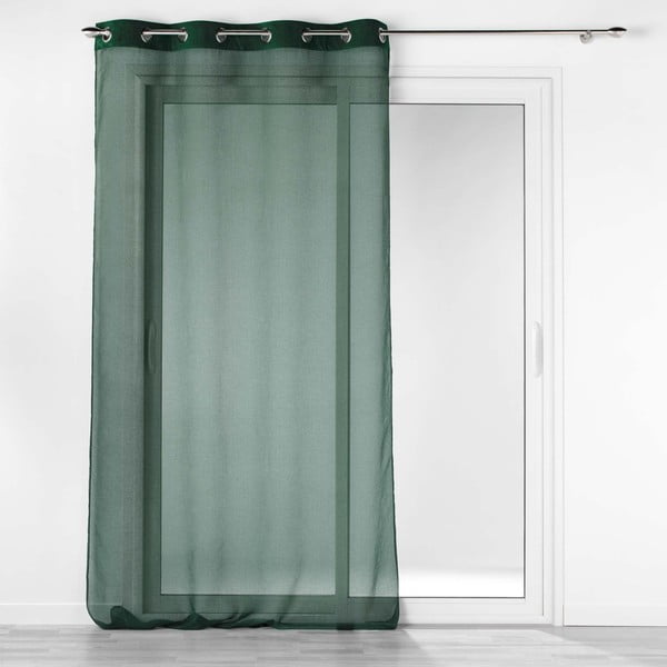 Zelena prosojna zavesa iz tančice 140x240 cm Casual – douceur d'intérieur