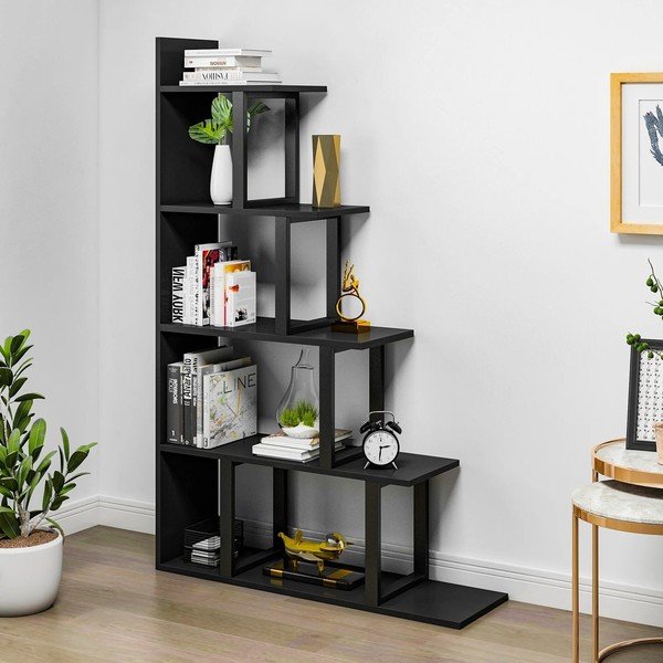Črn regal 100x164 cm Step – Kalune Design-image-3