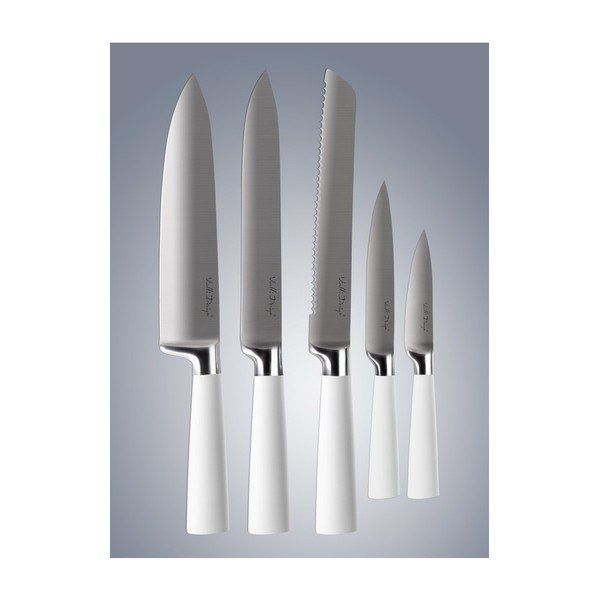 Komplet nožev s stojalom in desko za rezanje - bela-image-4