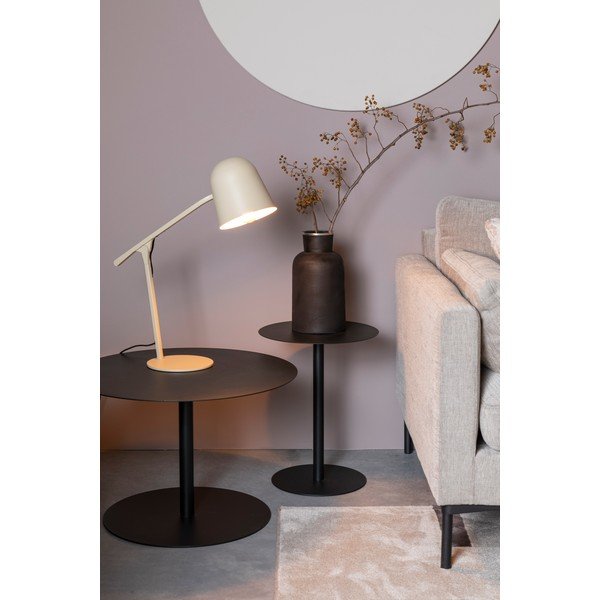 Črna kovinska okrogla klubska mizica ø 60 cm Snow – Zuiver-image-1