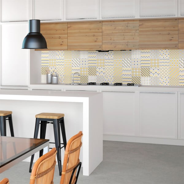 Komplet 24 stenskih nalepk Ambiance Scandinavian Tiles Stockholm, 10 x 10 cm-image-3