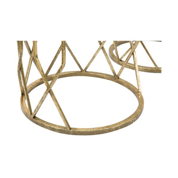 Okrogle stranske mizice s stekleno mizno ploščo v kompletu 3 ks ø 32 cm Tunisi – Mauro Ferretti-image-4