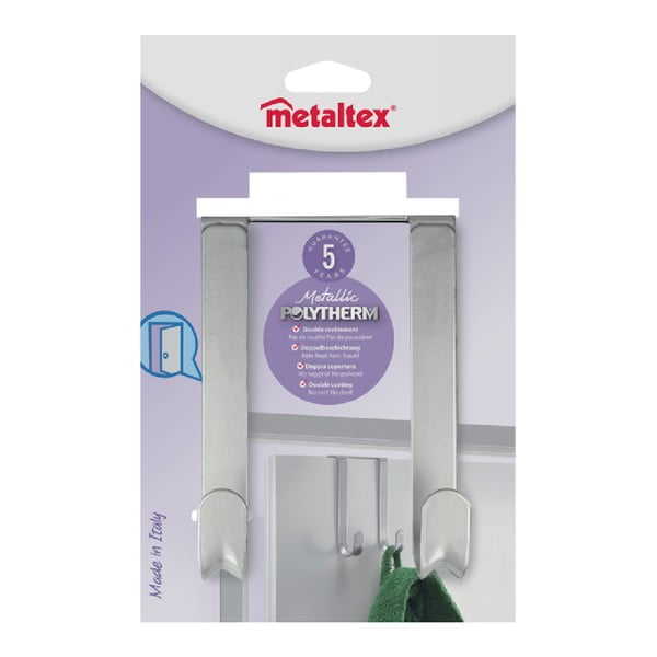 Obešalnik za vrata z 2 kaveljčkoma Metaltex, dolžina 14 cm-image-2