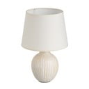 Kremno bela keramična namizna svetilka s tekstilnim senčnikom (višina 28 cm) – Casa Selección