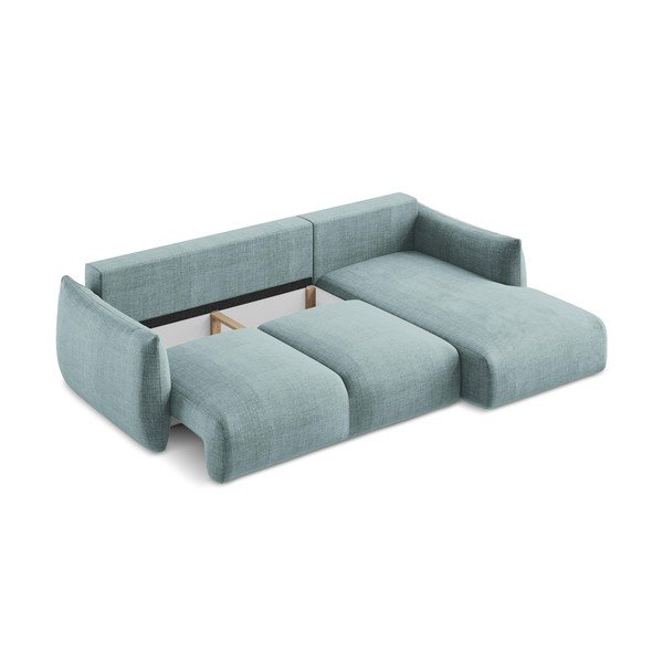 Modra raztegljiva kotna sedežna garnitura (desni kot/z ležalnikom) Leila – Makamii-image-4