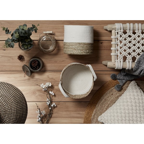 Stolček iz tikovine s sedežem iz bombažne vrvi Kave Home Eclipse-image-3