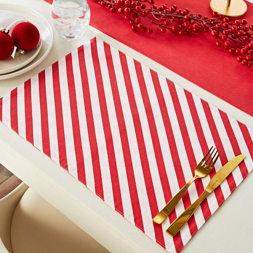 Tekstilni pogrinjki v kompletu 4 ks 30x46 cm Candy Cane