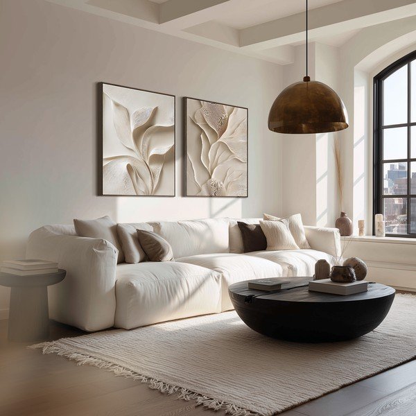 Tiskana slika z okvirjem 60x80 cm Gentle Curves – Styler-image-2