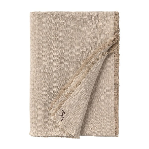 Kremno bela bombažna odeja 130x180 cm Handloom – Lorena Canals