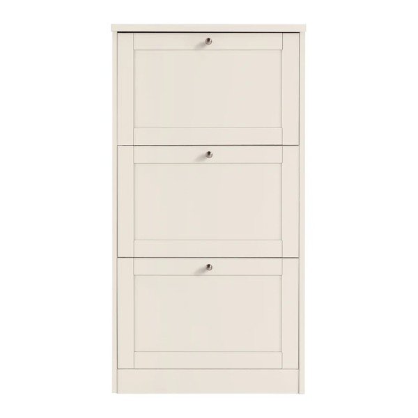 Bež preklopna omarica za čevlje v mat dekorju 70x130x19 cm Heide – Støraa