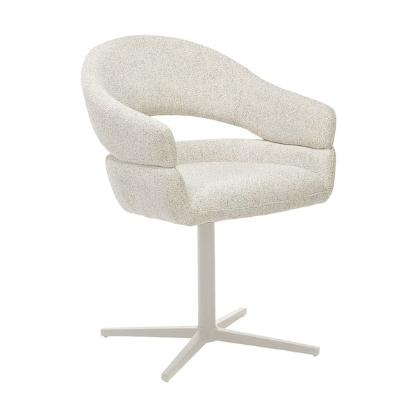 Kremno beli oblazinjeni jedilni stoli v kompletu z nasloni za roke 2 ks Dover – House Nordic-image-3