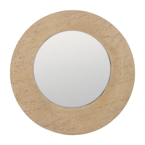 Stensko ogledalo s kamnitim okvirjem 80x80 cm Piedra – Ixia