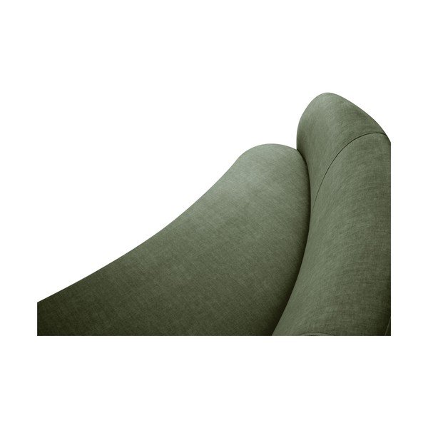Zelena žametna asimetrična zofa Mazzini Sofas Debbie, desna-image-4