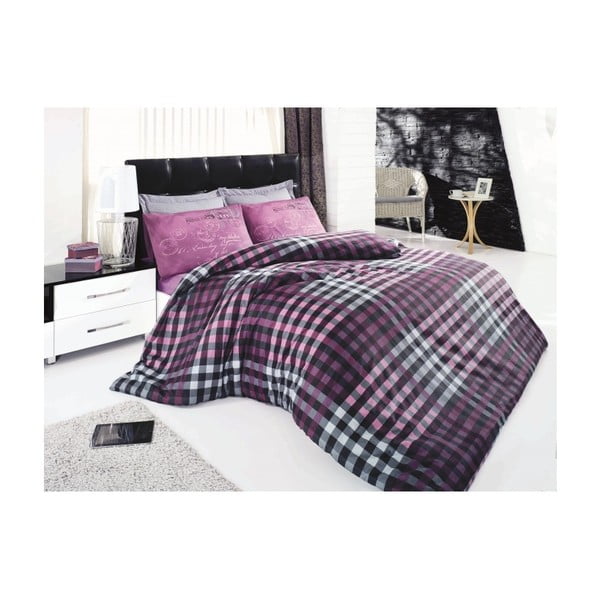 Vijolična posteljnina za enojno posteljo Piazza, 160 x 220 cm