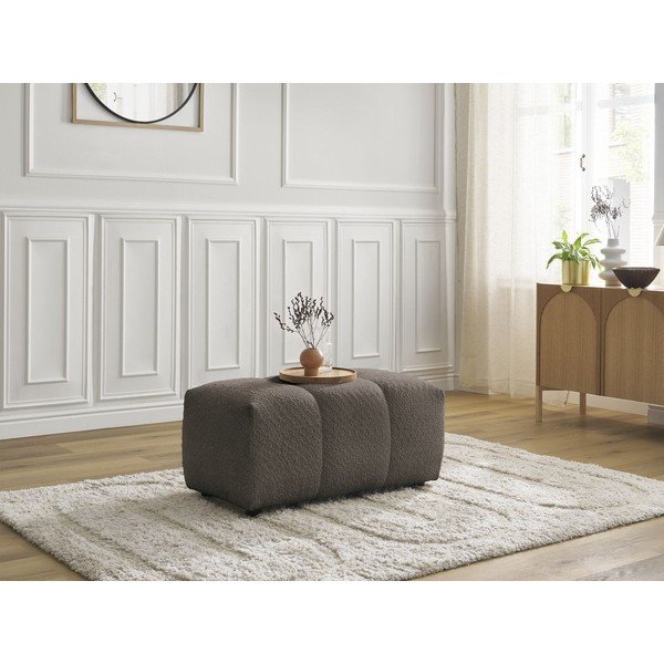 Rjav tabure iz tkanine bouclé Roxelane – Bobochic Paris-image-4