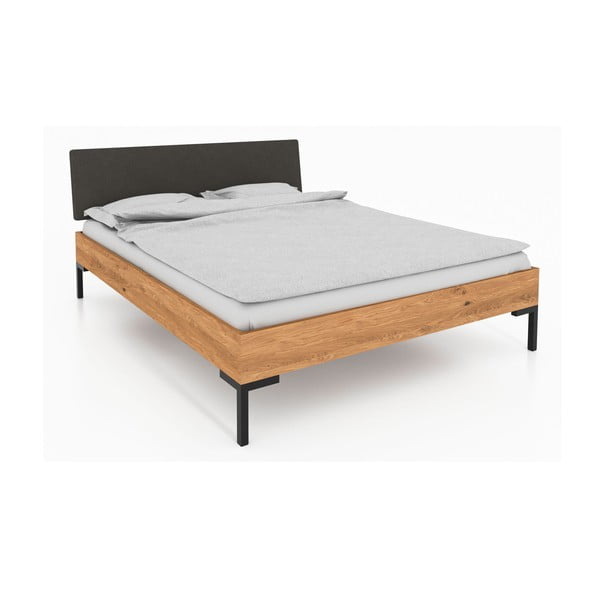 Oblazinjena hrastova zakonska postelja 160x200 cm Abises 1 - The Beds