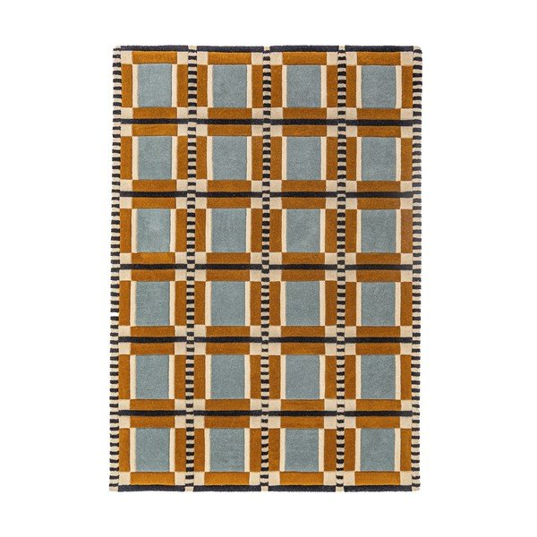 Ročno tkana volnena preproga 140x200 cm Quadro Wool – Flair Rugs