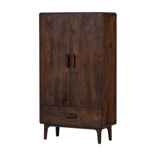 Omarica iz masivnega manga v temni naravni barvi 85x150x35 cm Liya – WOOOD