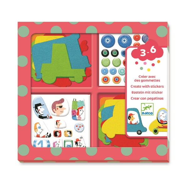 Komplet otroških nalepk Djeco Cars-image-2