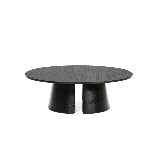 Črna mizica za kavo Teulat Cep, ø 110 cm