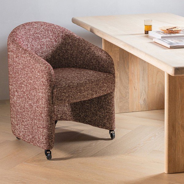 Oblazinjen pisarniški stol v barvi terakote Cordo – WOOOD-image-1