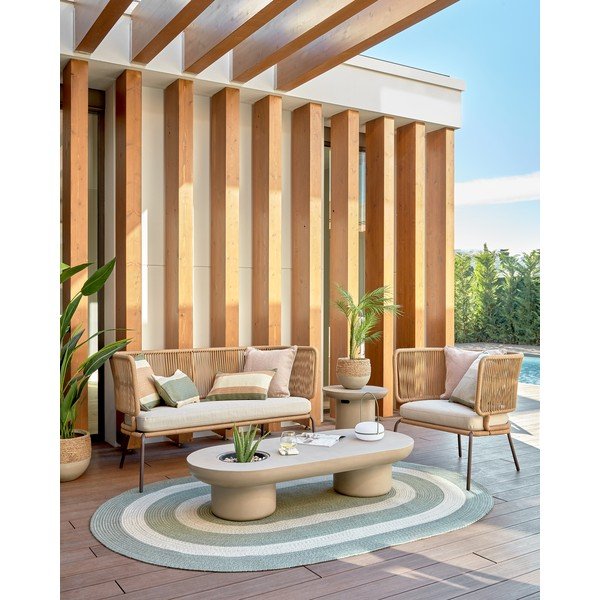 Vrtna betonska miza Kave Home Taimi, 140 x 60 cm-image-3