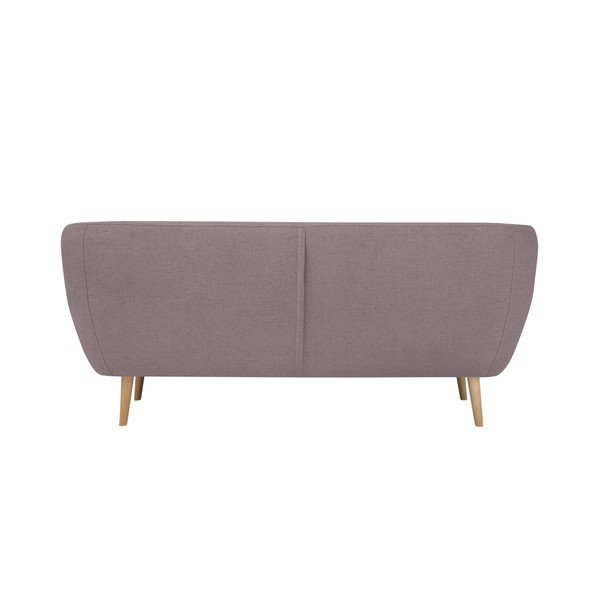Roza trisedežni kavč s svetlimi nogami Mazzini Sofas Sicile-image-1