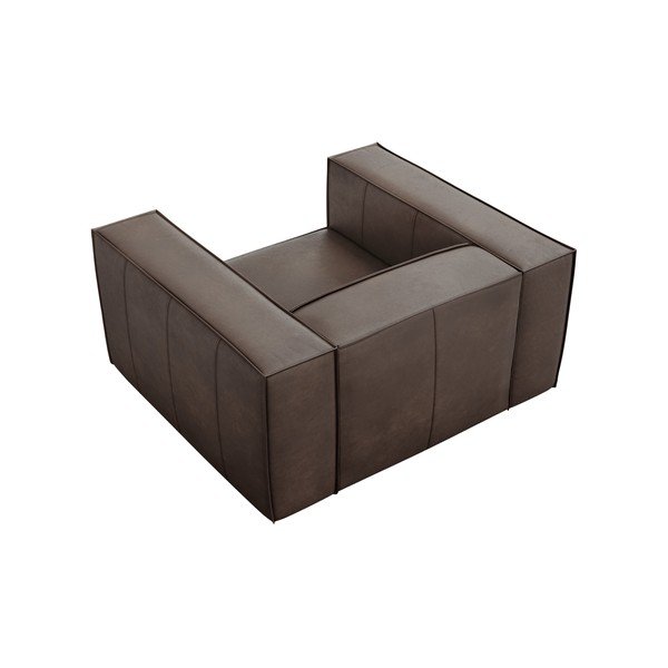 Rjavi usnjeni fotelj Madame - Windsor & Co Sofas-image-4