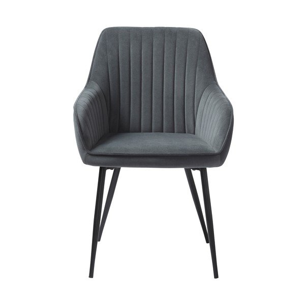 Siv žameten jedilni stol Melfort – Unique Furniture-image-1