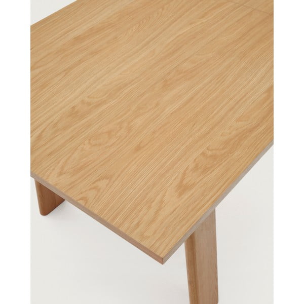 Raztegljiva jedilna miza z dodatno ploščo z mizno ploščo v hrastovem dekorju 95x200 cm Arlen – Kave Home-image-3
