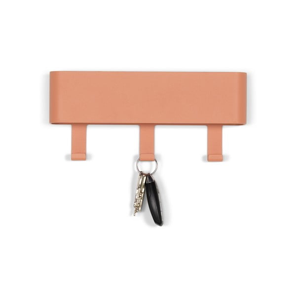 Rožnato-oranžen kovinski stenski obešalnik s polico 27 cm Dax Play – Spinder Design-image-2