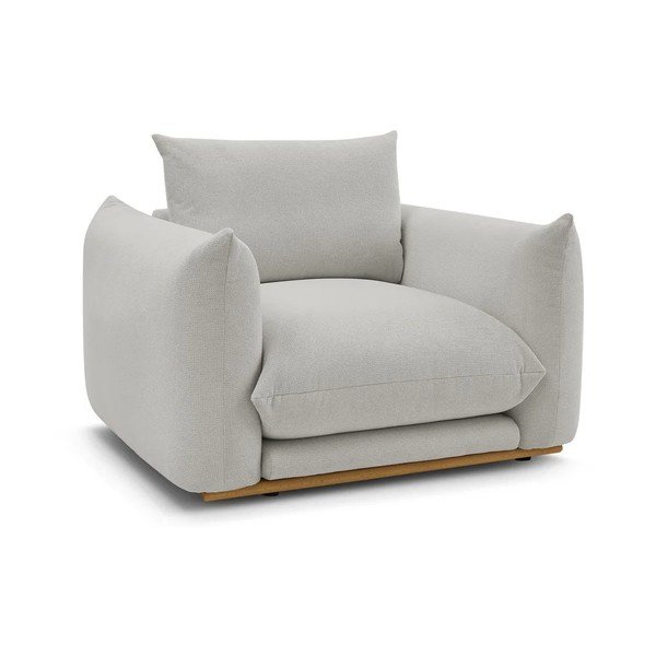 Svetlo siv fotelj Ernest – Bobochic Paris