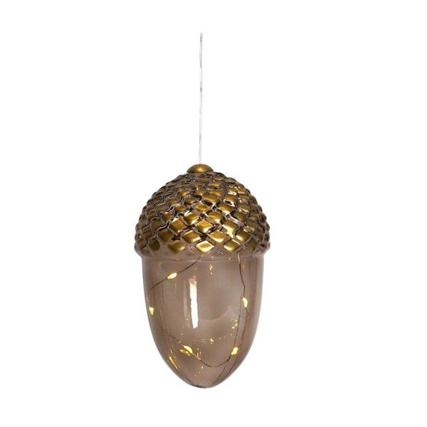 Rjava viseča božična svetlobna dekoracija ø 7 cm Celina – Sirius